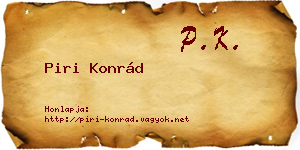 Piri Konrád névjegykártya